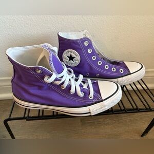 Converse Purple and White High-Tops
